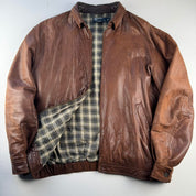 Distressed 2000s Polo Ralph Lauren Leather Jacket L