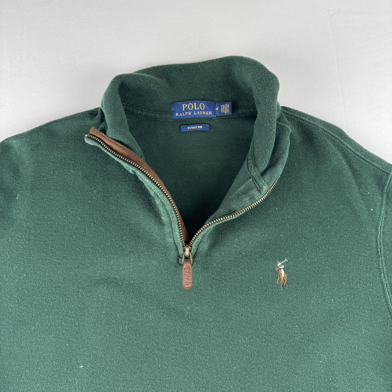 Polo Ralph Lauren Embroidered Logo Green Quarter Zip Fleece M