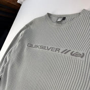 Light Blue Womens Ribbed 1990s Quiksilver Knitwear L