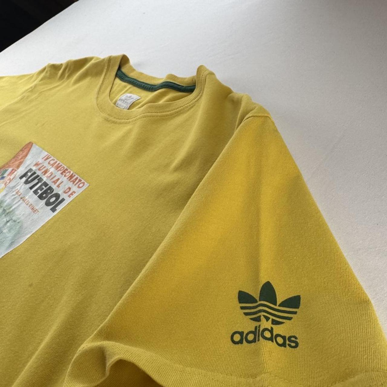 Rare 2000s Adidas Futebol Brazil Graphic T Shirt S