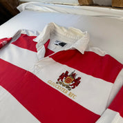 Rare Vintage Cotton Traders Gloucester Rugby Striped Long Sleeve Rugby Polo Shirt XL