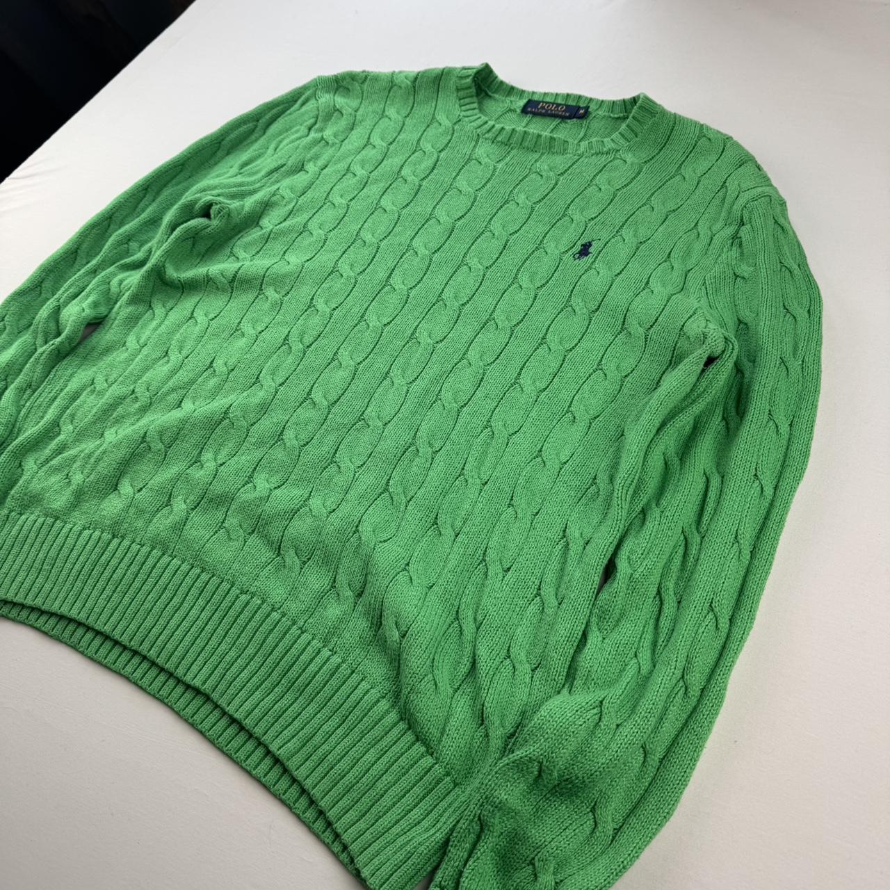 Polo Ralph Lauren Embroidered Pony Knitted Cableknit Crewneck M