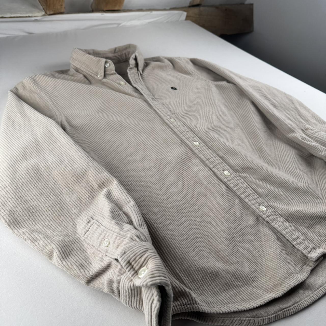 Carhartt WIP Embroidered Logo Button Down Corduroy Shirt S