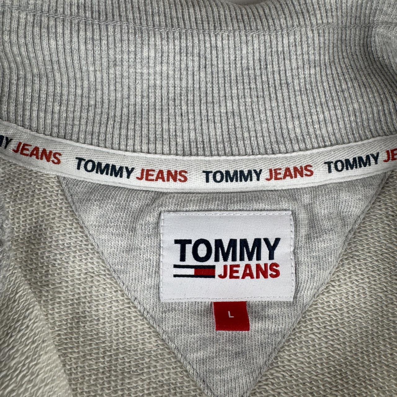 Tommy Jeans Embroidered Centre Spellout Half Zip Jumper L