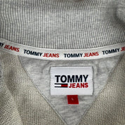 Tommy Jeans Embroidered Centre Spellout Half Zip Jumper L