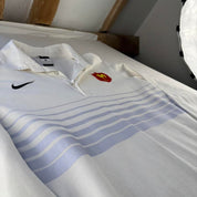2009 Nike France Rugby Striped Rugby Polo Shirt L