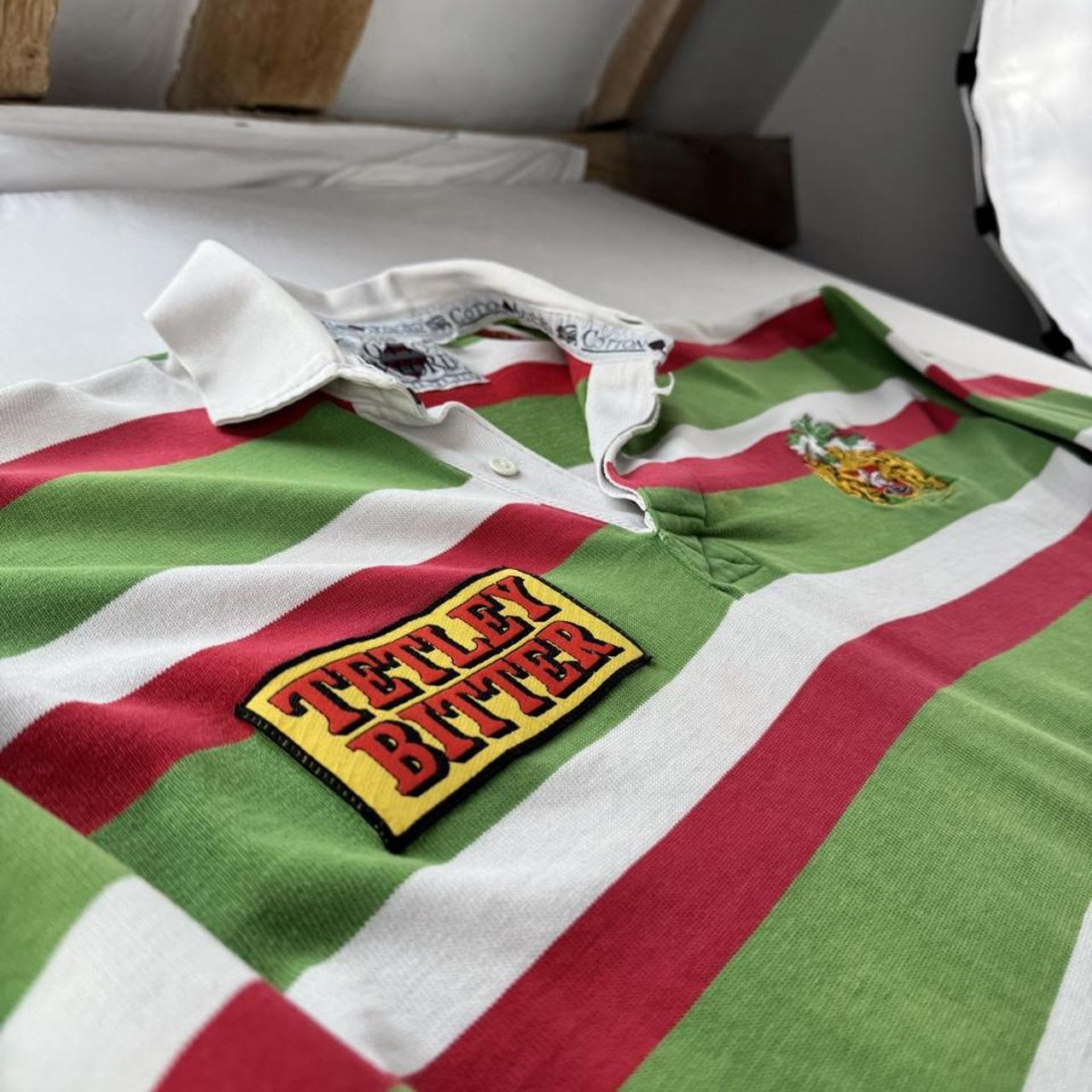 1993-95 Leicester Tigers Cotton Oxford Rugby Polo Shirt L
