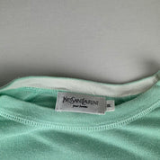 Yves Saint Laurent YSL Thin Mint Green Embroidered Logo Knitted Jumper XXL