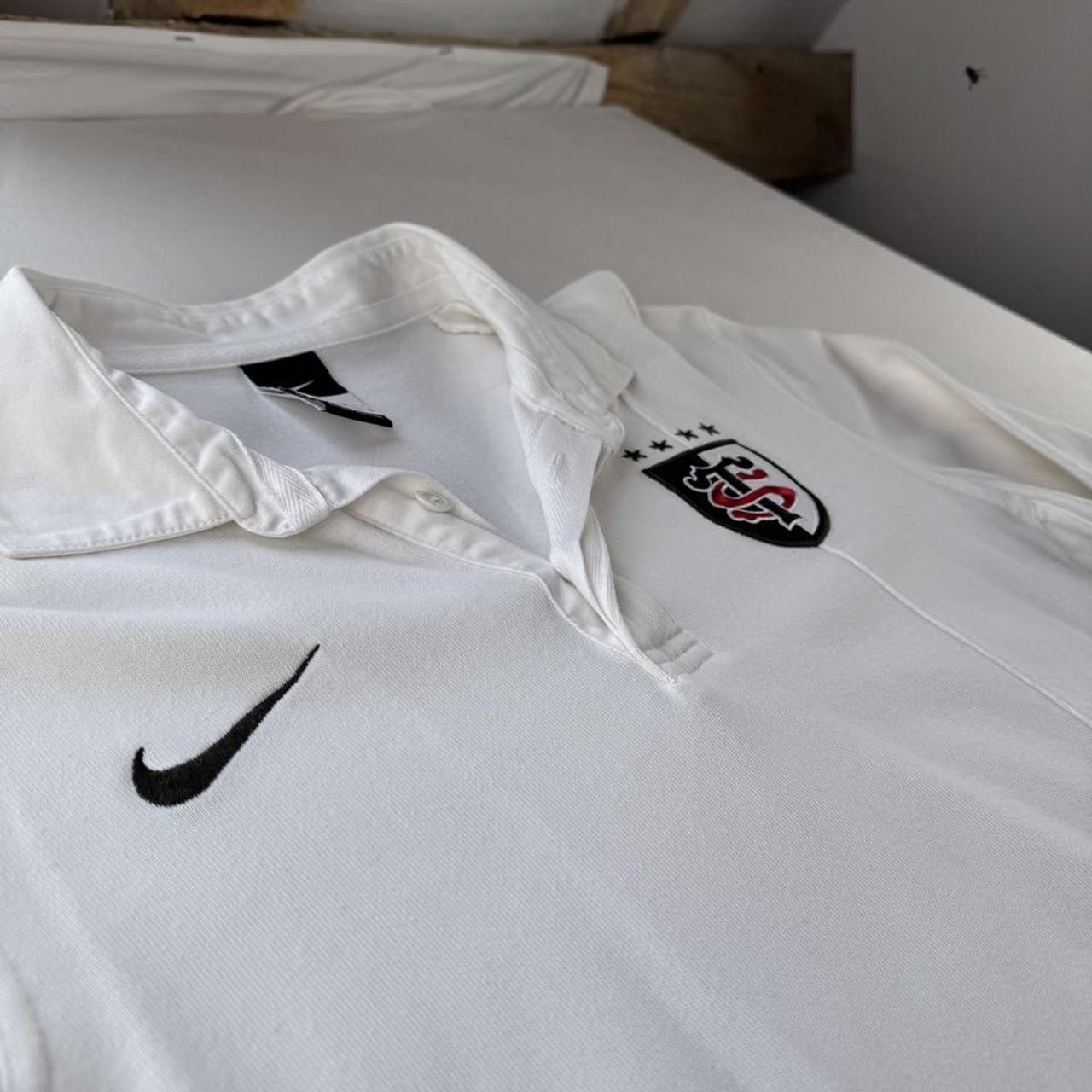 Stade Toulousain Nike Embroidered Rugby Polo Shirt M