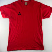 Red Nike ACG Embroidered Spellout T-Shirt S