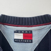 2000s Tommy Hilfiger Embroidered Thick Cable Knit L