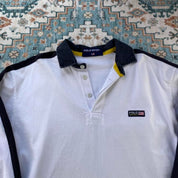Polo Ralph Lauren white rugby polo shirt with embroidered logo and classic fit.