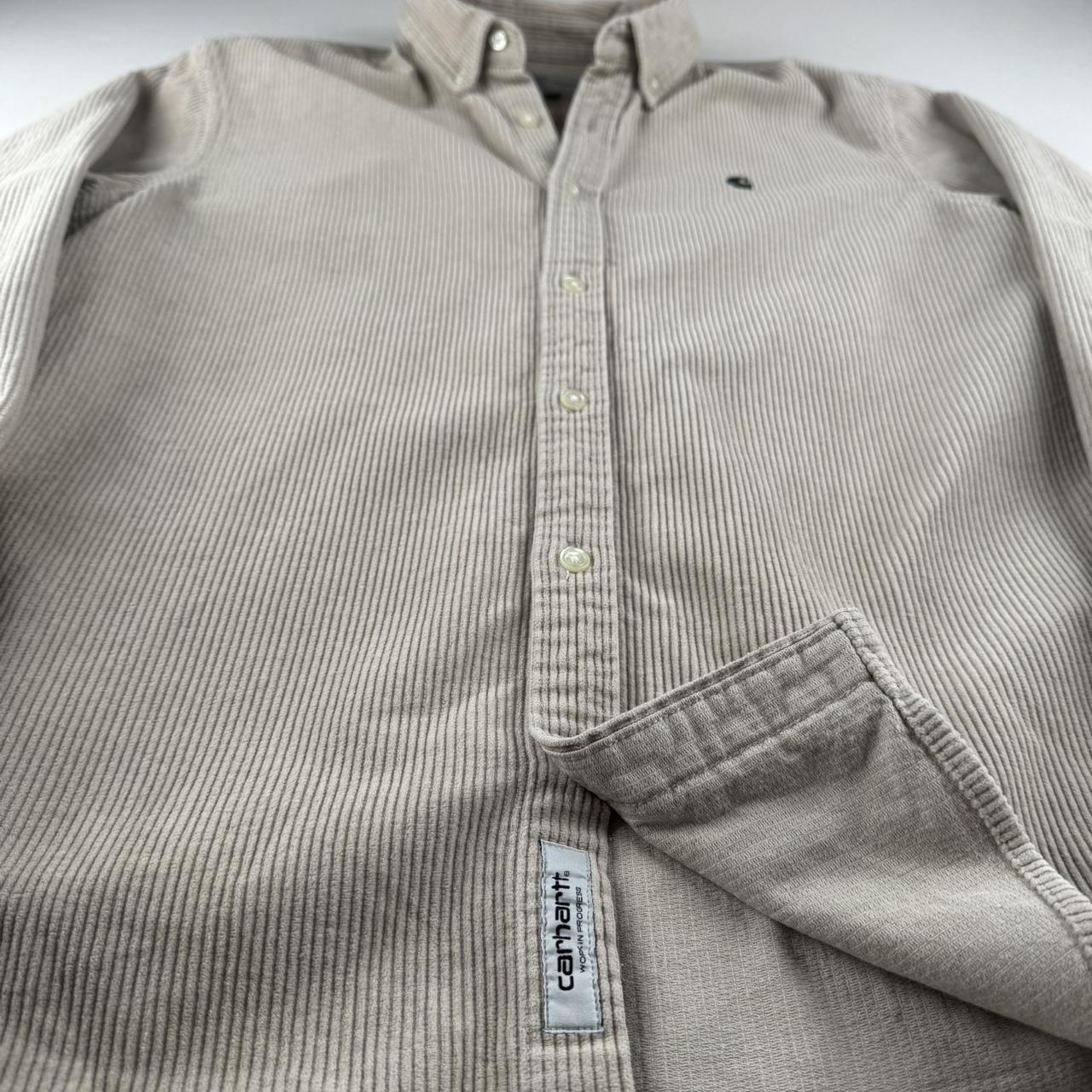 Carhartt WIP Embroidered Logo Button Down Corduroy Shirt S