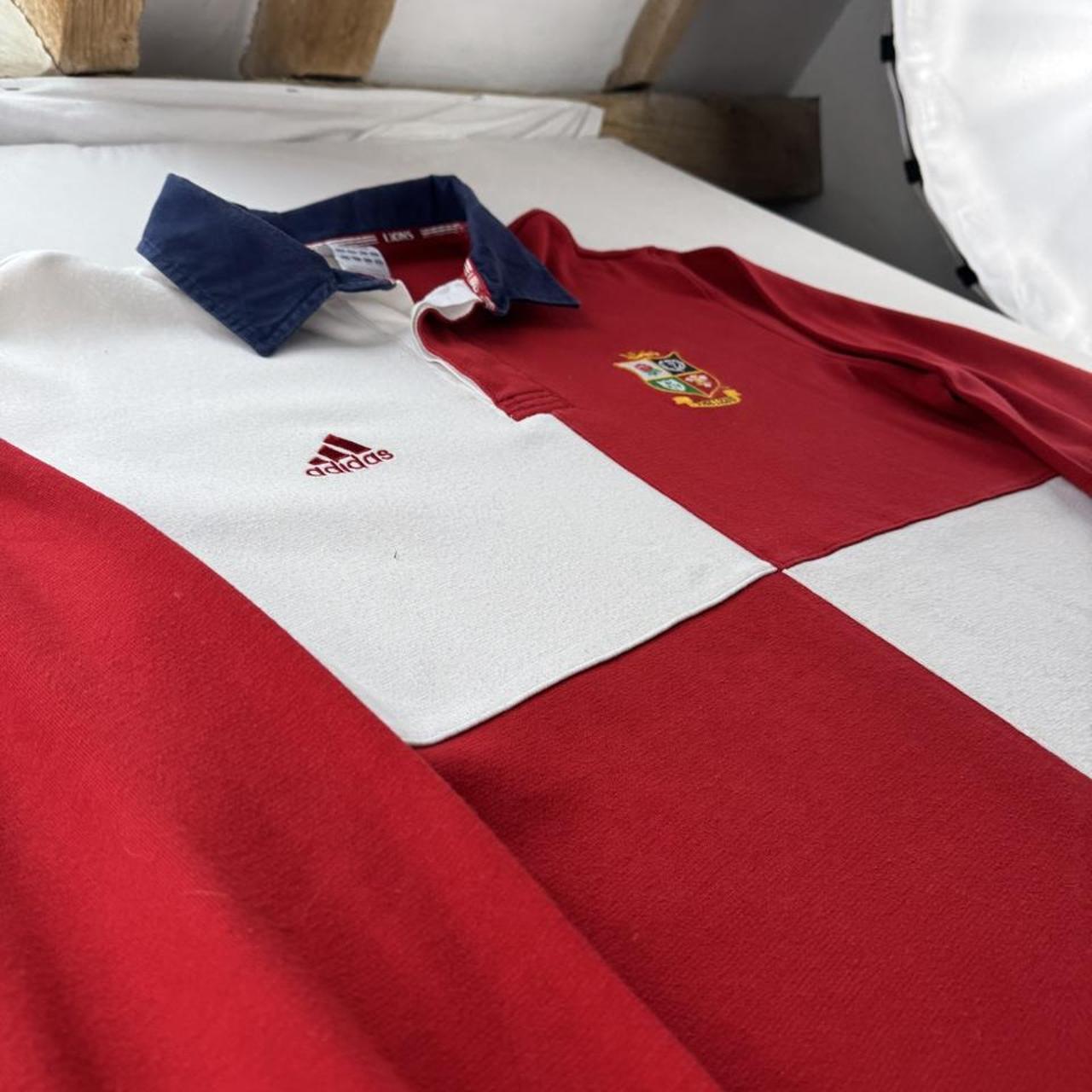 Early 2000s Adidas British and Irish Lions Embroidered Rugby Polo Shirt L