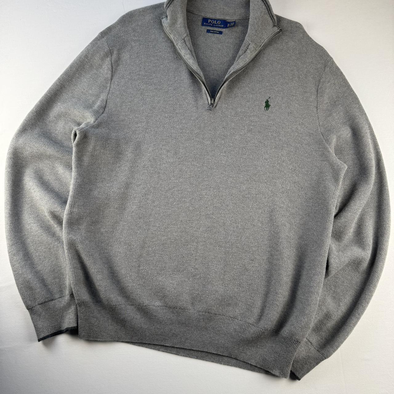 Polo Ralph Lauren Green Embroidered Pony Quarter Zip Jumper XL