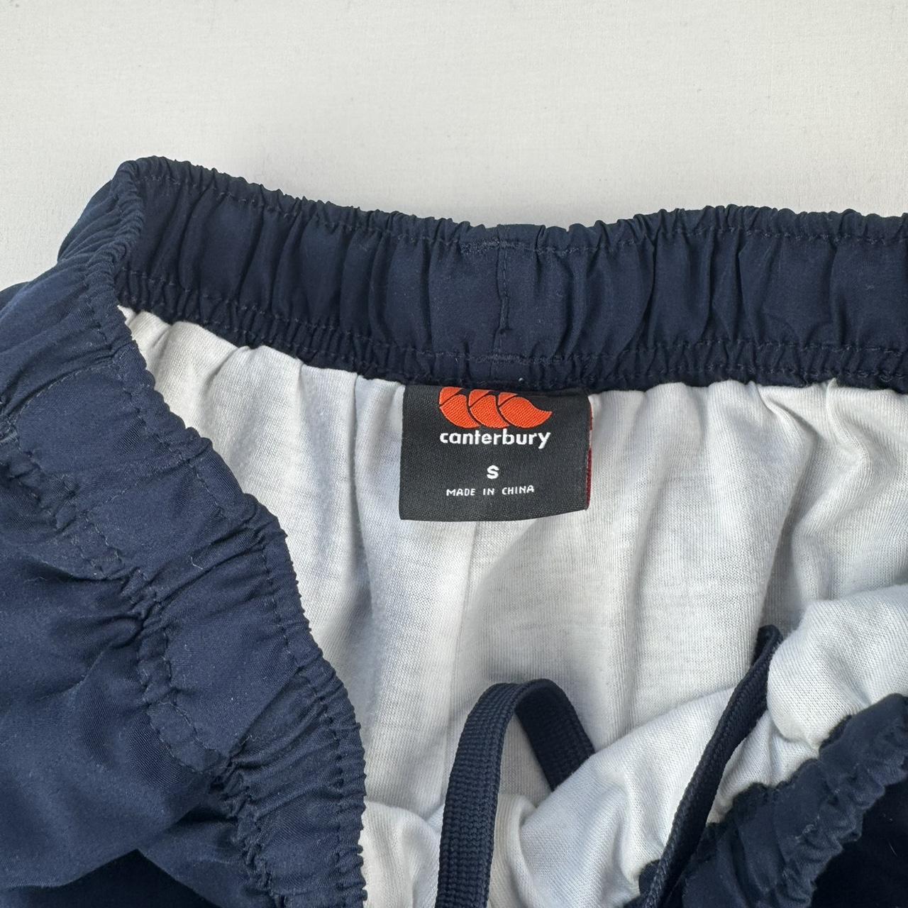 Canterbury Tracksuit Bottoms Cuffed Navy and White S