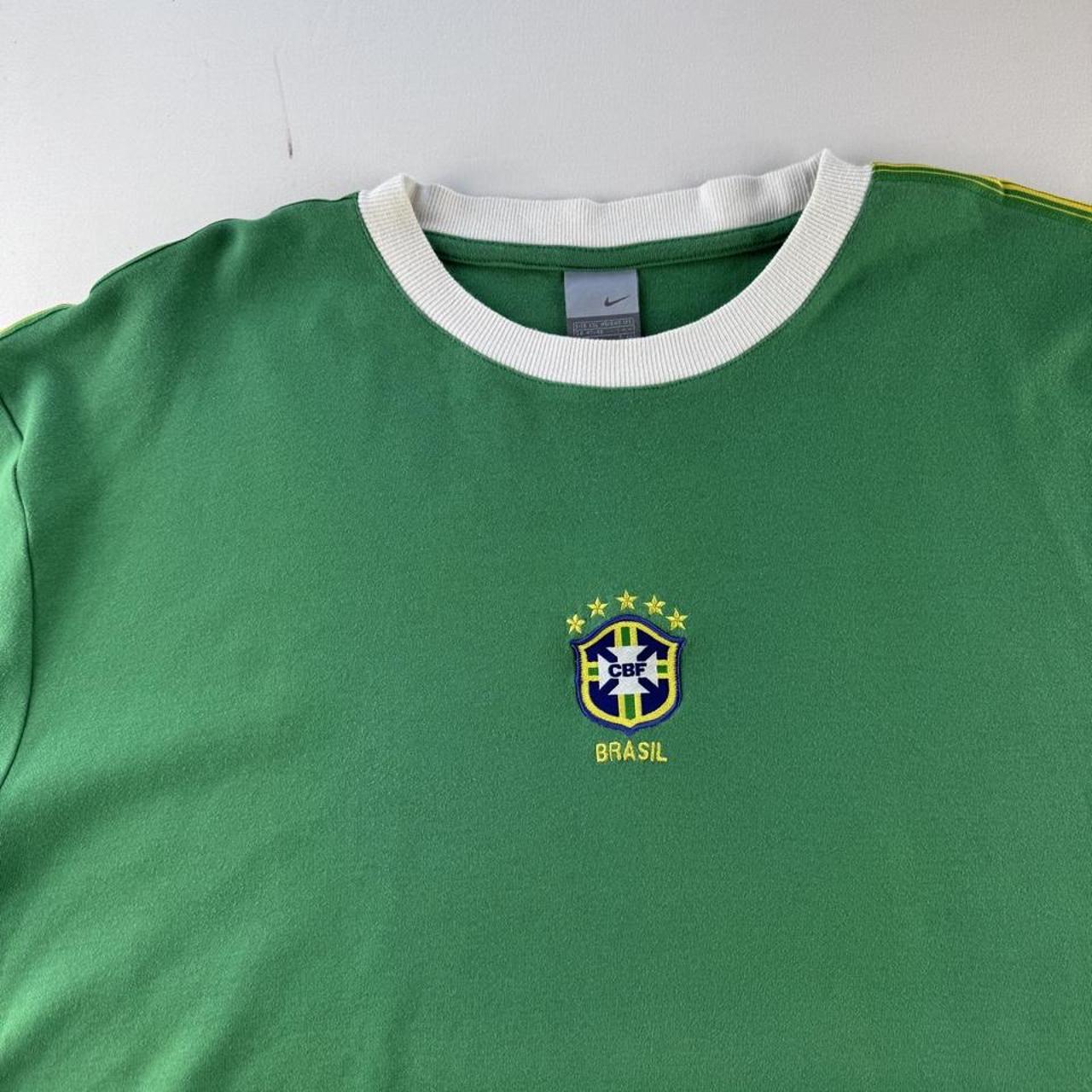 2003 Nike Embroidered Brazil Swoosh Oversized Heavy T-Shirt XXL