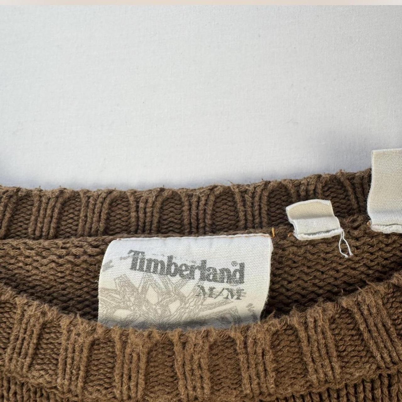 Timberland Embroidered Logo Knitted Crewneck Brown M