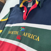 Canterbury 1990s Spellout South Africa Rugby Polo Shirt S