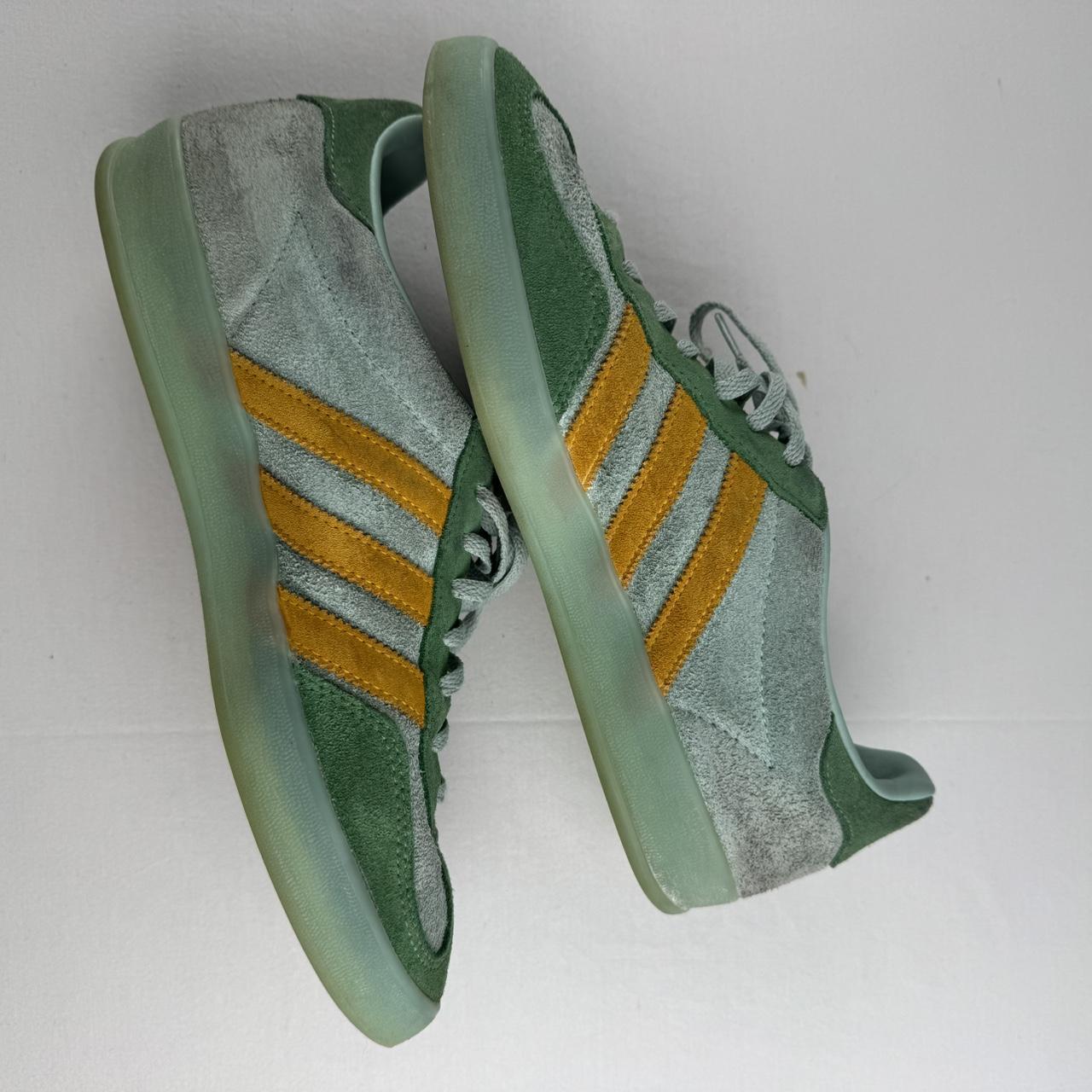 Green Adidas Gazelles UK8