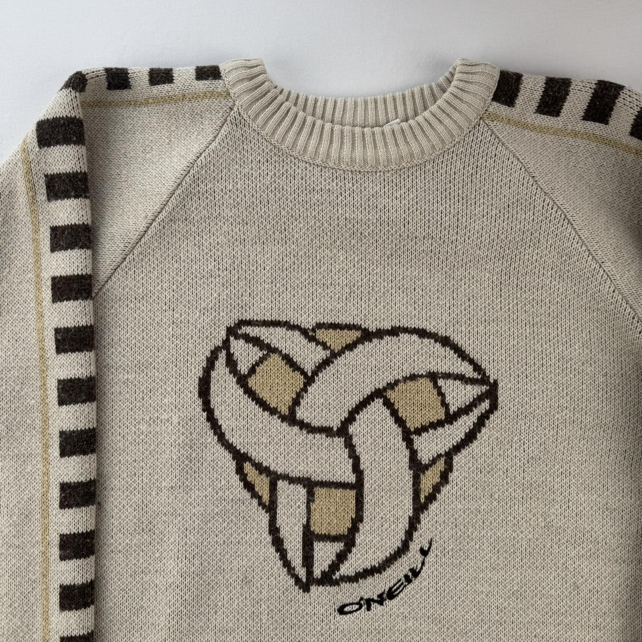 1990s O'Neill Nordic Spellout Knitted Jumper L