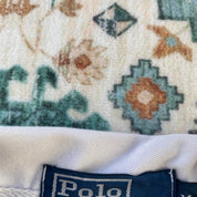 Polo Ralph Lauren grey rugby polo shirt with embroidered logo and thick fabric.