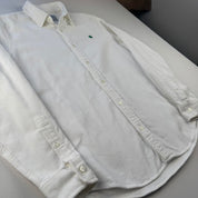 Carhartt WIP White and Green Corduroy Button Down Shirt S