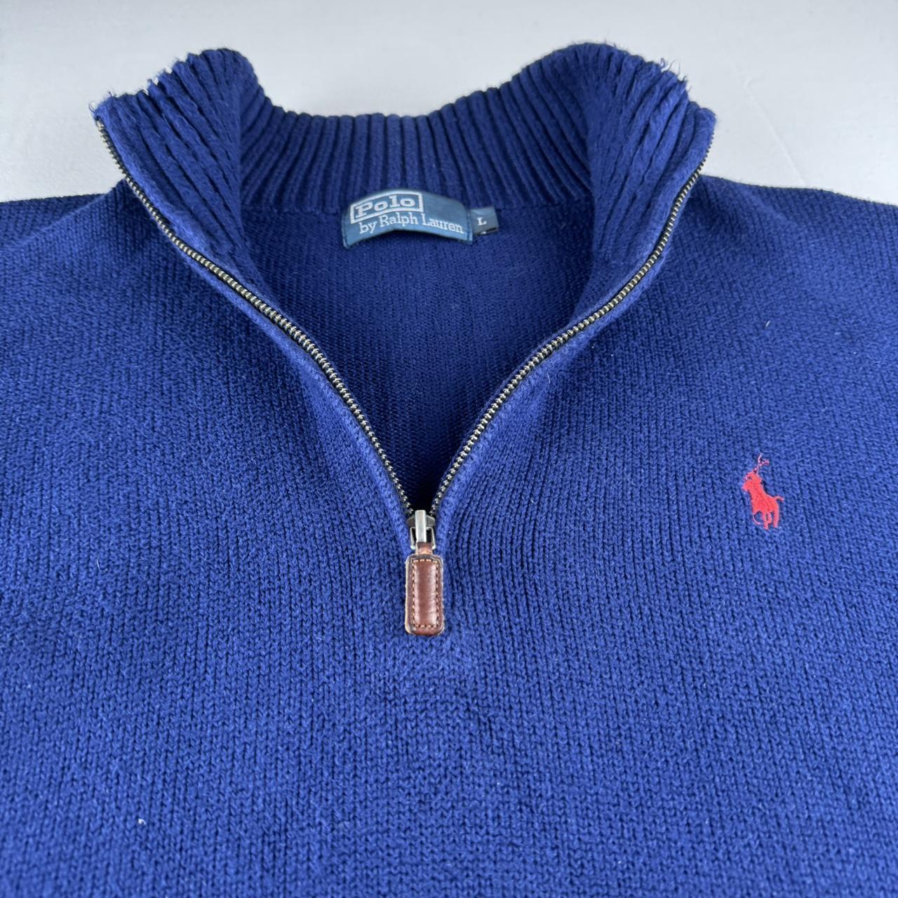 Polo Ralph Lauren Embroidered Pony Knitted Quarter Zip Fleece L