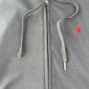 Polo Ralph Lauren Black and Red Full Zip Hoodie L