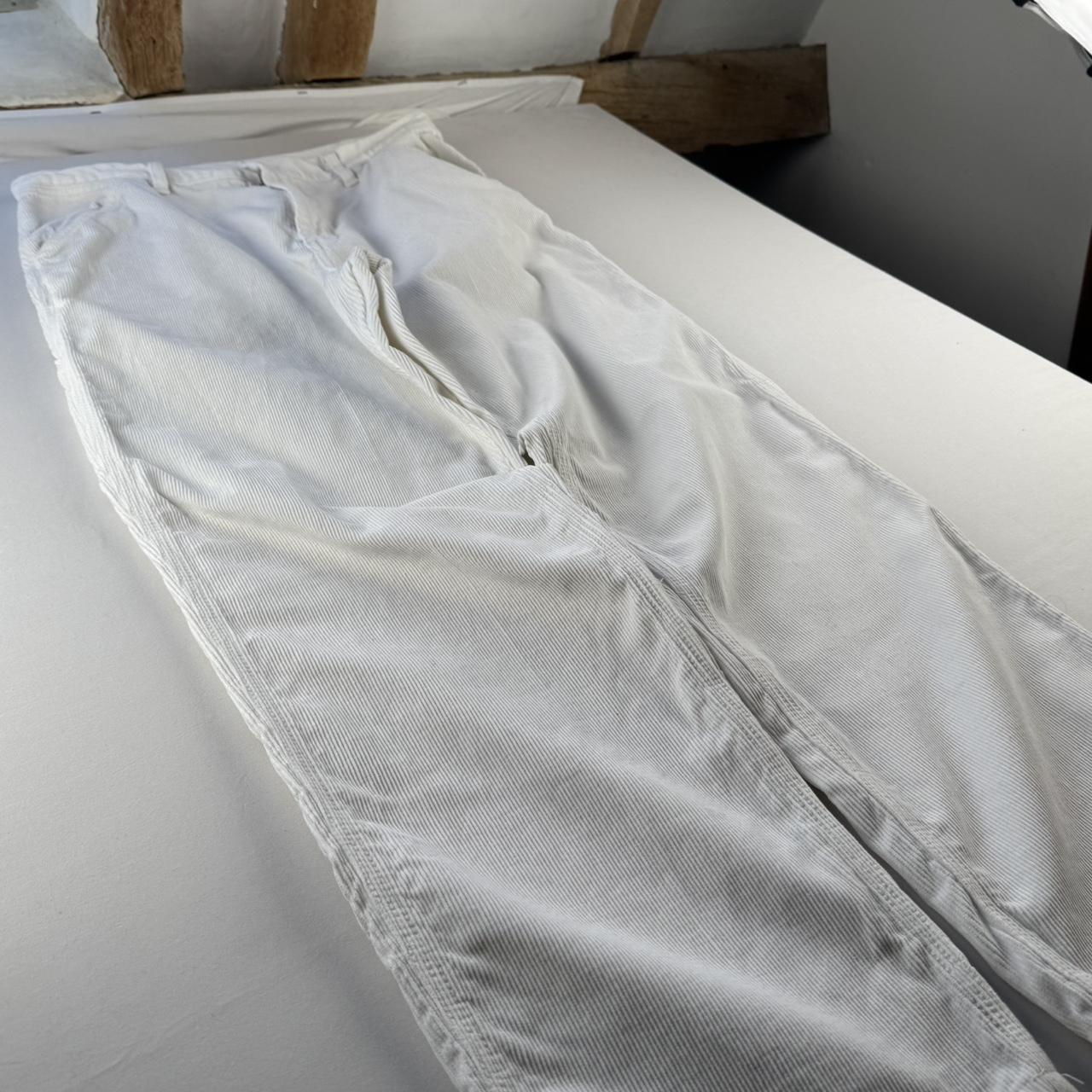 Carhartt WIP Corduroy Single Knee White Trousers 32W 32L