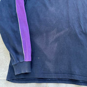 Cotton Traders men's polo shirt blue with Scotland rugby logo and cotton oxford material.