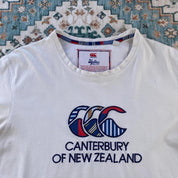 Canterbury pocket t-shirt, navy blue, embroidered logo, regular fit, cotton material.