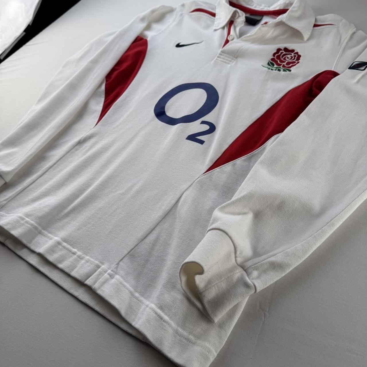 2003 England Rugby Home Long Sleeve Rugby Polo S