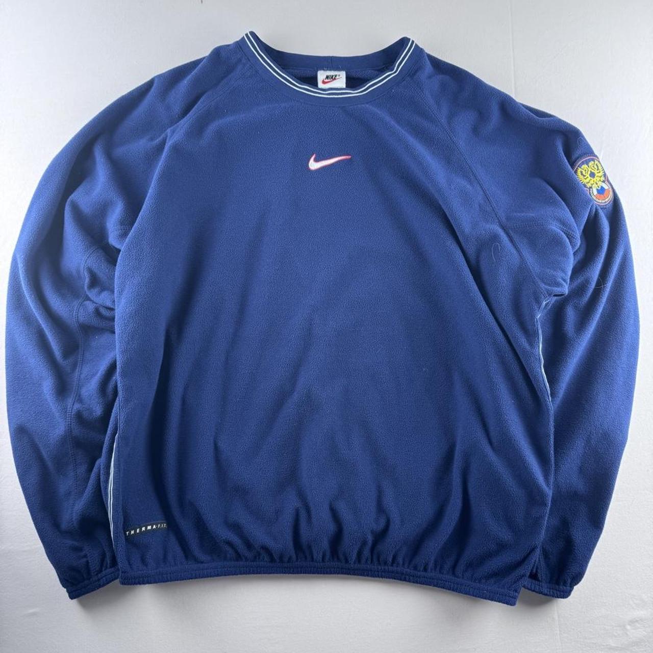 1990s Rare Centre Swoosh Russia Football Sweatshirt M