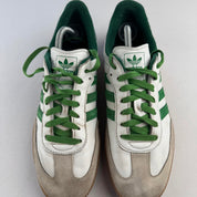 Adidas White and Green Samba OG UK10