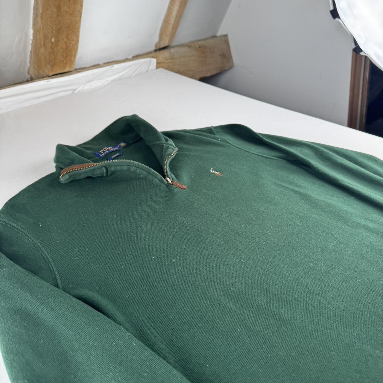 Polo Ralph Lauren Embroidered Logo Green Quarter Zip Fleece M