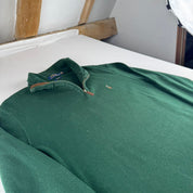 Polo Ralph Lauren Embroidered Logo Green Quarter Zip Fleece M