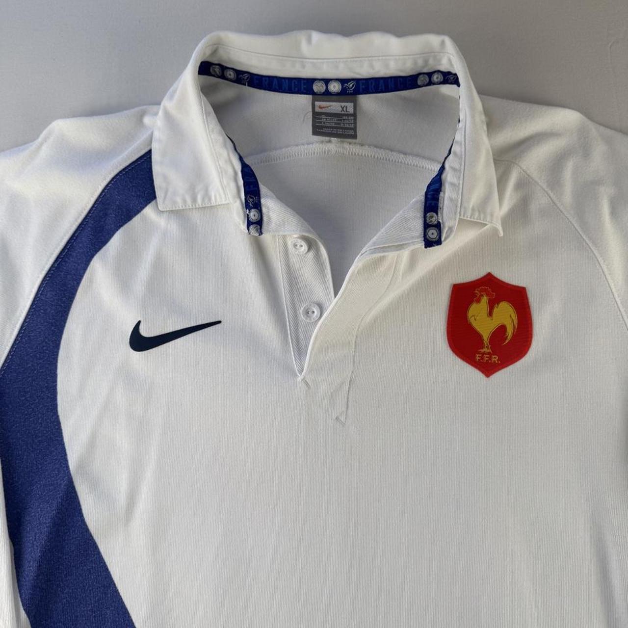 Nike 2007 France Rugby Long Sleeve Rugby Polo XL