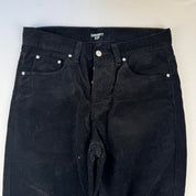 Carhartt WIP Pocket Logo Black Corduory Newel Pant 28W 28L