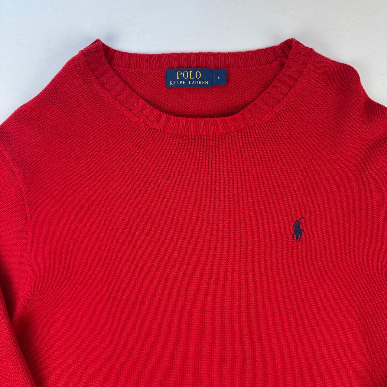 Polo Ralph Lauren Crewneck Knit Sweater in Red Size L