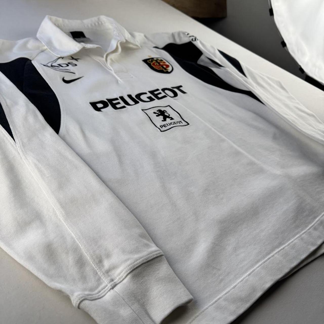 Late 2000s Nike Stade Toulousain Long Sleeve Rugby Polo M