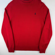 Polo Ralph Lauren Crewneck Knit Sweater in Red Size L