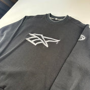 Early 2000s Embroidered Reebok Oversized Ribbed Sweatshirt S