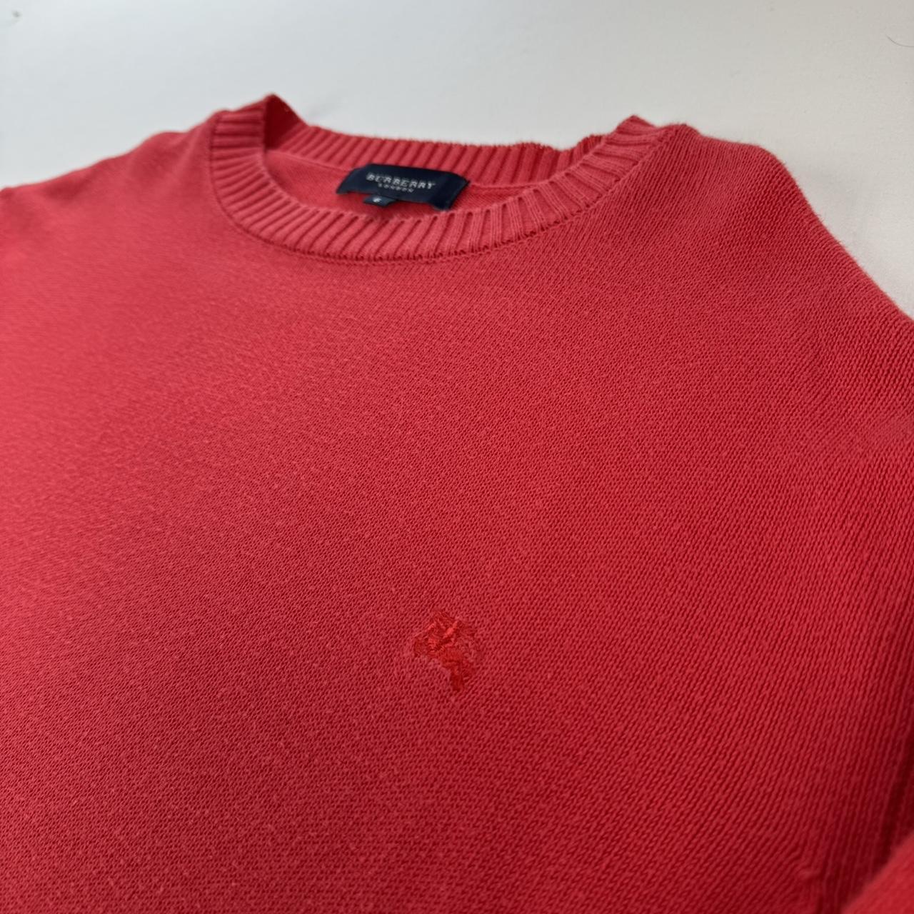 Early 2000s Cotton Burberry Embroidered Knitted Jumper M