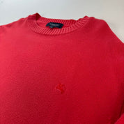 Early 2000s Cotton Burberry Embroidered Knitted Jumper M