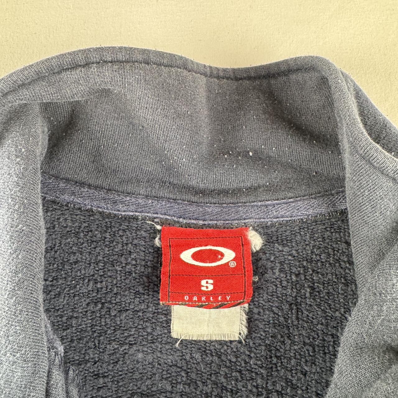 Early 2000s Oakley Embroidered Logo Full Zip Thick Sweatshirt Size Small