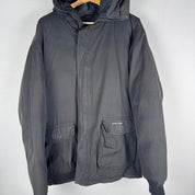 Canada Goose battered jacket black with no fur, badge, or visible holes.