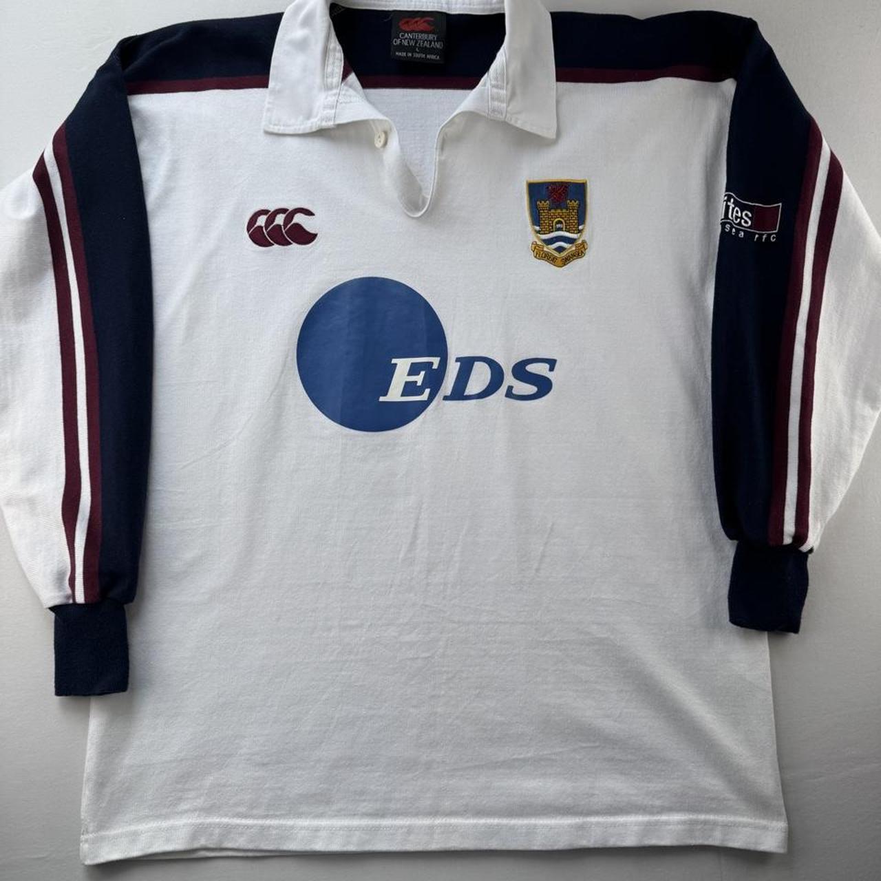 2002 Rare Canterbury Swansea Rugby Polo Shirt L