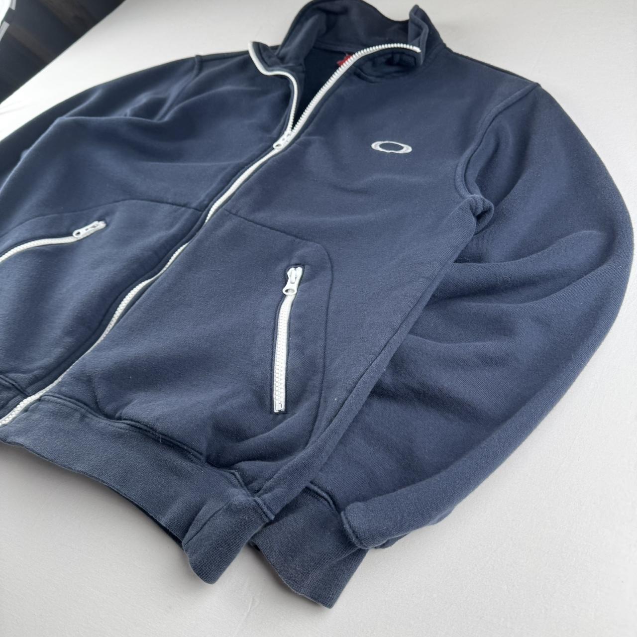 Early 2000s Oakley Embroidered Logo Full Zip Thick Sweatshirt Size Small