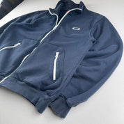 Early 2000s Oakley Embroidered Logo Full Zip Thick Sweatshirt Size Small